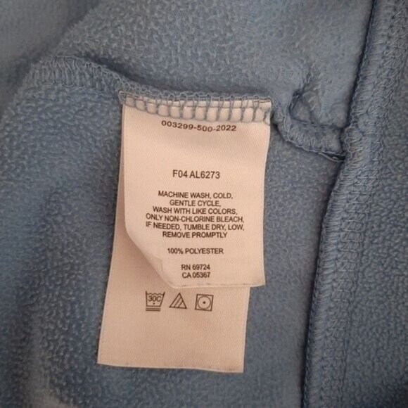 COLUMBIA Light Fleece Full Zip Hoodie Light Jacket Blue Sz S Flawed - Picture 11 of 12